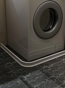 1条1米自粘防水浴室厨房淋浴房门槛密封条 - 白色 - 查看 4