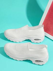 Neue Sport- und Freizeitschuhe für Damen, atmungsaktives Mesh-Design, bequem, langanhaltend, Platz-Tanz-Tanzschuhe, Schuhe mit Rocker-Unterseite, passende atmungsaktive Stoff-Loafers, dicke Schuhe mit hohen Absätzen, große Schuhe