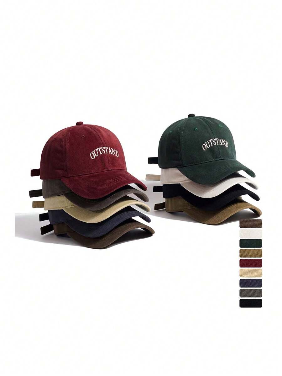 男女皆宜字母刺繡裝飾卡車司機帽棒球帽遮陽帽爸爸帽海綿網帽，適用於日常使用、戶外旅行、徒步旅行 - 彩色 - 查看 1