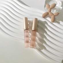 1 szt. silikonowy pędzelek do aplikacji błyszczyka do ust, przezroczysta różowa plastikowa główka z silikonową rączką i nakrętką, przenośny pędzelek do makijażu ust, miniaturowy silikonowy pędzelek do makijażu z okrągłą główką do aplikacji szminki, opakowanie z workiem przeciwkurzowym - Różowy - Zobacz 9