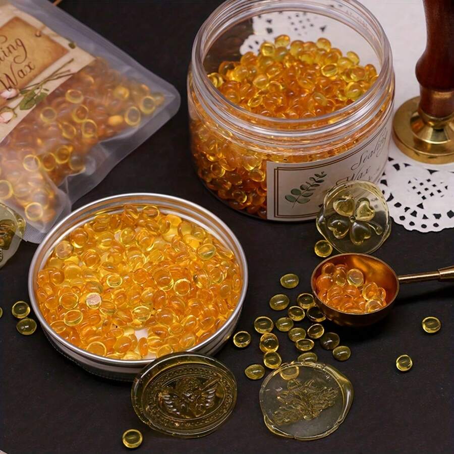 Mermaid Tears Sealing Wax Pellets Transparent Wax Seal Pellets Gold