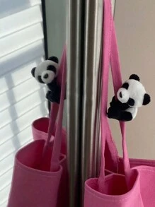 Imã de Geladeira de Tecido Fofo de Panda, Imã de Animal de Pelúcia Criativo para Espelhos de Bicicleta, Bolsas, Decorações, Melhores Presentes