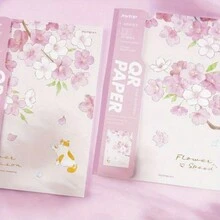 One Cloud Cherry Blossom - Wireless Bound Notebook B5 Highly Attractive Girl Heart Japanese Style Horizontal Line Notebook Spring Cherry Blossom Notebook Notepad Account Book College Student Elementary School Student Notebook - Baby Pink - View 6