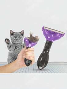 DeShedding Tool For Small Cats/Short Hair - Mauve Purple - View 3