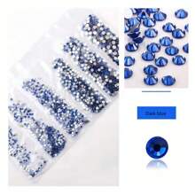 1728 Pcs Flat Back Crystal Glass Nail Art Rhinestones. 4#-12# 6 Sizes Mix DIY Decorations For Nails, Clothes, Bags, Hair Accessories, Cars, Beddings, Pendants, Etc. Suitable For Teenage Girls, Women Nail Art, Eye Makeup, Face Stickers, Jewelry Decoration Flat Back Rhinestones. 6 Bags Of Crystal Glass Flat Back Rhinestones. Nail Charms Nail Gems Nail Supplies