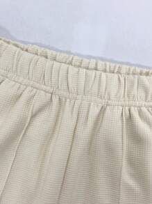 1 pieza Pantalón casual a cuadros para niño preadolescente, recto, para deportes al aire libre en primavera/otoño