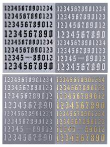 4pcs Nail Art Sticker Set, Numeric Design, Available In Gold, Silver, White, Black, DIY Self-Adhesive Stickers, Nail Decoration, Nail Slider, Suitable For Girls And Women Nails Nail Supplies - Multicolor - View 4