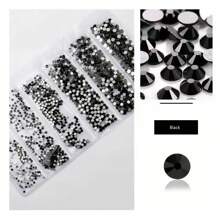 1728 Pcs Flat Back Crystal Glass Nail Art Rhinestones. 4#-12# 6 Sizes Mix DIY Decorations For Nails, Clothes, Bags, Hair Accessories, Cars, Beddings, Pendants, Etc. Suitable For Teenage Girls, Women Nail Art, Eye Makeup, Face Stickers, Jewelry Decoration Flat Back Rhinestones. 6 Bags Of Crystal Glass Flat Back Rhinestones. Nail Charms Nail Gems Nail Supplies