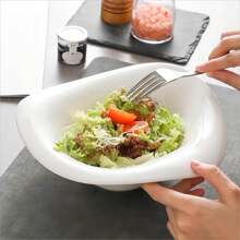 1pc Ceramic Petal Bowl: Salad Bowl, Pasta Bowl, Cereal Bowl, Smoothie Bowl, Dessert Bowl. Suitable For Hotel, Restaurant And Home Use - Great For Salad, Soup, Dinner, Side Dish, Noodle And Spaghetti.Christmas Gift - 8 inches - View 5