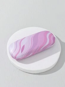 علبة تخزين نظارات شمسية للنساء بتصميم وردي متدرج مخطط قطعة واحدة، المدرسة