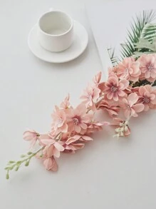 1 Hoa Delphinium nhân tạo 33'' Hoa Larkspur bằng lụa giả thân dài Cây giả cắm hoa cho văn phòng tại nhà, vườn, bàn tiệc cưới, bình hoa trang trí, ngày lễ tình nhân, quà tặng - Bụi hồng - Xem 8