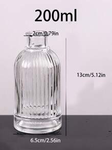 1pc Transparent Glass Sprout Vase - Flower Small Vase - Retro Style Decorative Small Vase - Country Wedding Decoration Mini Retro Vase - Family Dining Table Flower Decoration Gifts Birthday Graduation