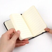 Motarro* Libreta de papel en blanco retro A7, diario, bloc de notas sin líneas para graffiti, pintura y dibujo. Cubierta negra con 100 páginas. Útiles de oficina y escolares - Negro - Ver 7