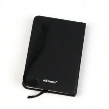 Motarro* Libreta de papel en blanco retro A7, diario, bloc de notas sin líneas para graffiti, pintura y dibujo. Cubierta negra con 100 páginas. Útiles de oficina y escolares - Negro - Ver 8