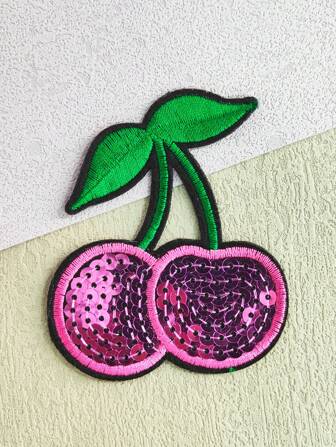 1pc Fruit Cherry Embroidery Patch Valentine's Day Valentines Summer, School