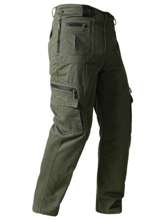 Alpha Camp Men Outdoor Cargo Pants Multi-Pockets And Multi-Functional Trousers