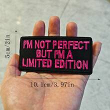 Alphabet "Queen I Am Not Perfect" Embroidery Iron-On Patch Decoration Sticker For Women Clothing DIY Creative Apparel Design Patch