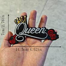Alphabet "Queen I Am Not Perfect" Embroidery Iron-On Patch Decoration Sticker For Women Clothing DIY Creative Apparel Design Patch