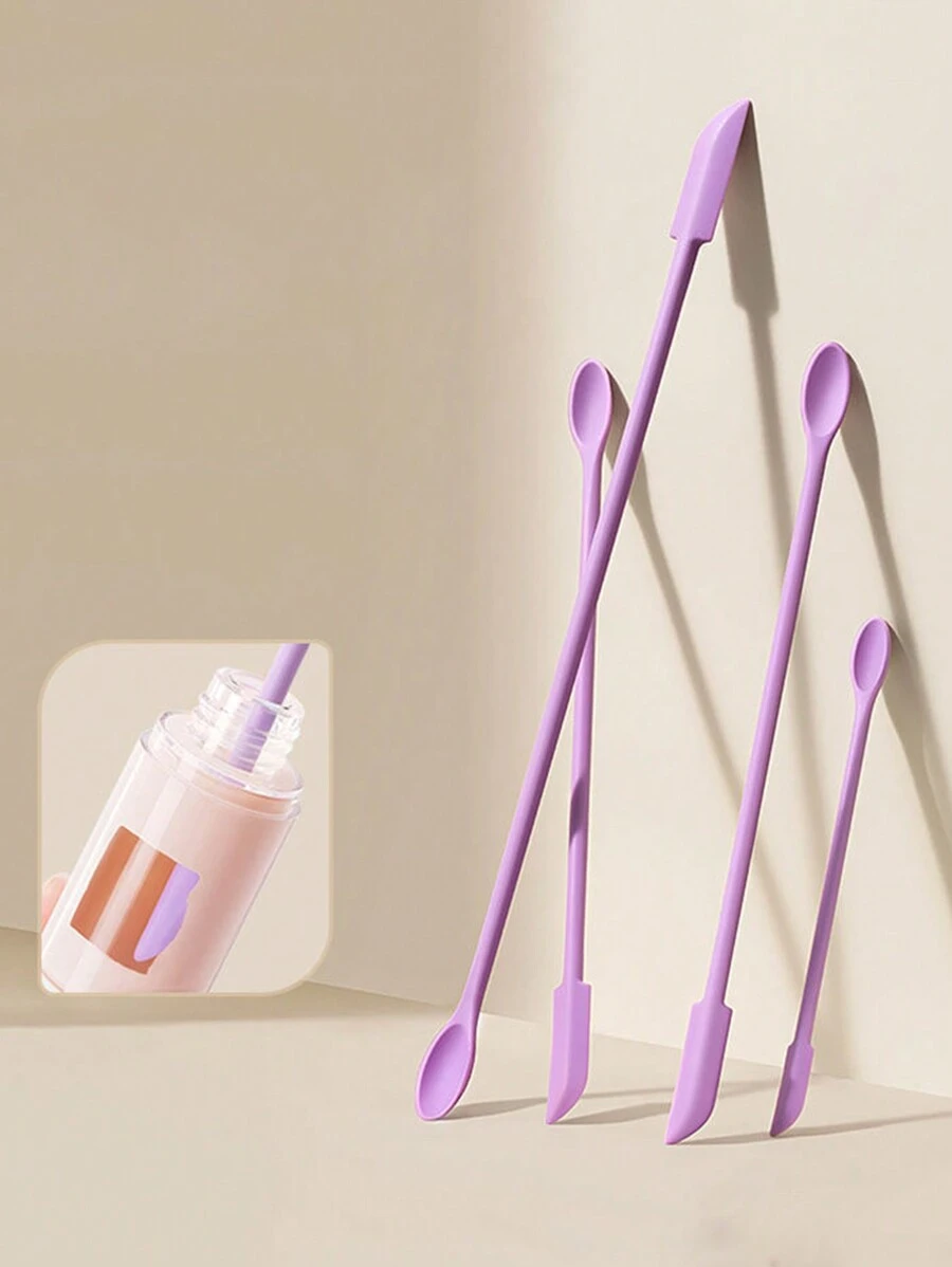 1/3pcs Mini Silicone Spatula, Makeup Spatula Small Spatula For Cosmetics, Reusable Beauty Spatula Tiny Spatula Thin Jar Spatula Food Scraper Get Last Drop From Bottles Beauty Products,Makeup,Cheap,Room Decor,Vanity,Travel,Bedroom,Makeup Accessories