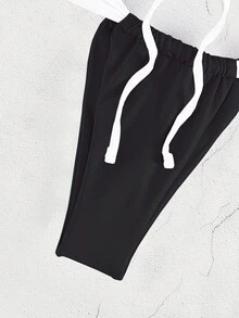 Bộ đồ bơi bikini màu gợi cảm mới về, đồ bơi buộc dây bên hông cho nữ có viền bèo nhún mùa hè - Đen và trắng - Xem 3