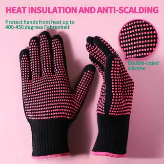 1pc Anti-Slip Heat Resistant Styling Glove With Silicone Grip, Ensures Use Of Hair Styling Tools