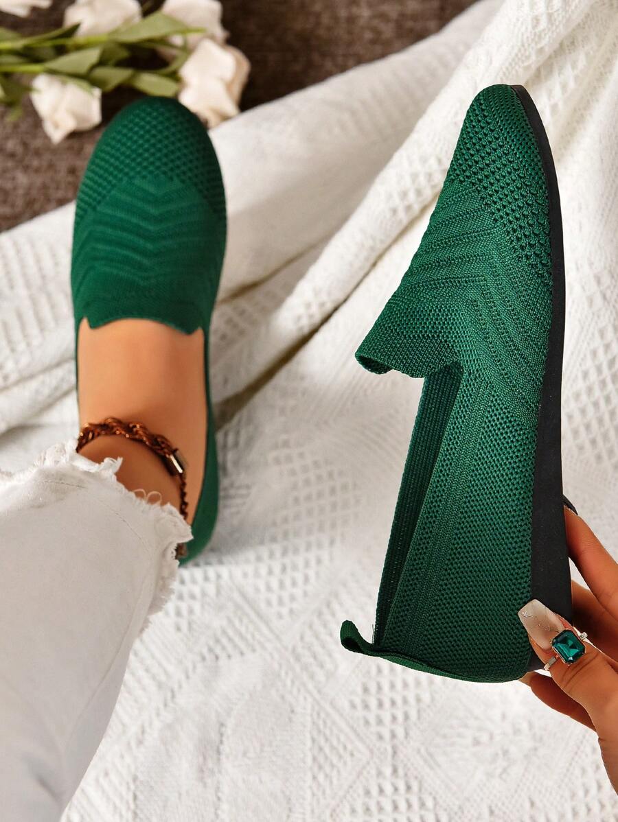 Women's Comfortable Breathable Slip-On Flat Casual Sports Shoes, Latest Fashion, Non-Slip Outsole