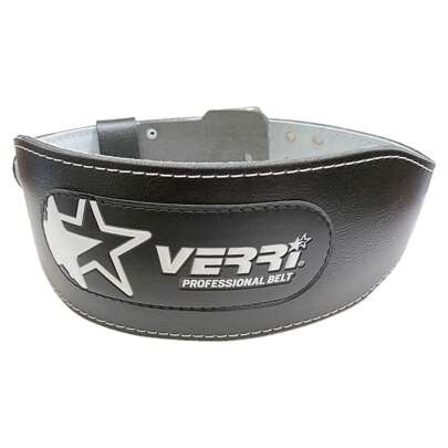  Cinturón para pesas Verri acojinado con forro de carnaza para protección de áreas lumbar y abdominal en entrenamiento de gym o gimnasio