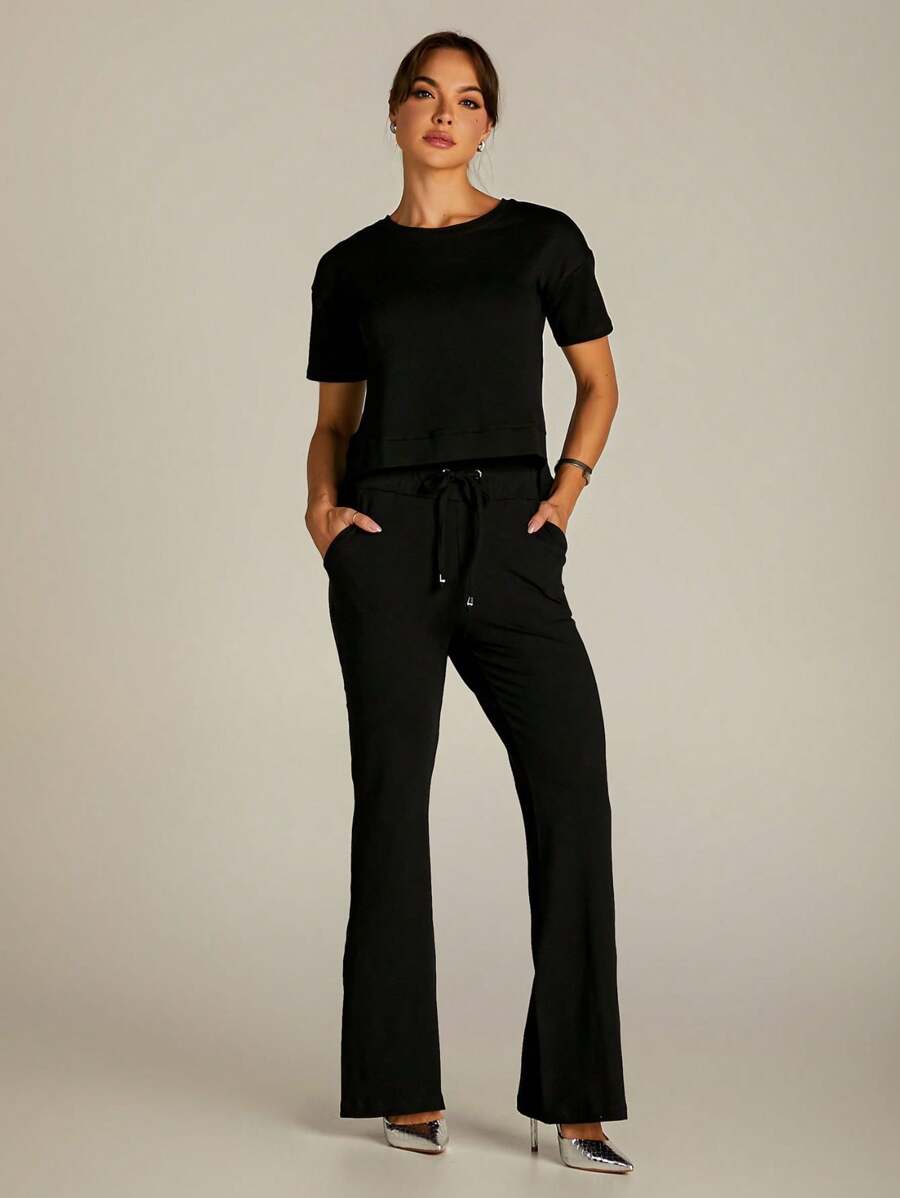 Women Two-piece Outfits - Negro - Ver 1