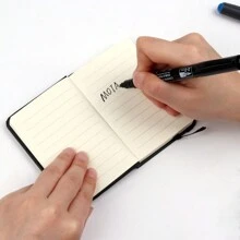 Motarro* Libreta de papel en blanco retro A7, diario, bloc de notas sin líneas para graffiti, pintura y dibujo. Cubierta negra con 100 páginas. Útiles de oficina y escolares - Negro - Ver 5