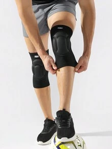 JINGBA SUPPORT 1 Pair Breathable Knee Pads With Thick Sponge Padding, Suitable For Dance, Volleyball, Roller Skating And Other Sports, Unisex - Black - View 5
