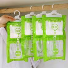 4pcs Household Hanging Wardrobe Dehumidification Bag, Room Dehumidifier Wardrobe Dehumidification Bag, Hygroscopic Bag, Hygroscopic Hanging Bag-Random Packaging ,Dehumidifier For Home - Green - View 1