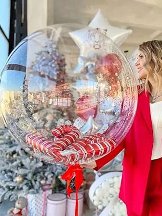 4pcs Transparent Expandable Bubble Balloon, 20/24/36 Inch, Wedding/Birthday Party Decorations, Baby Bath Decor