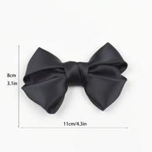 1pair Black Satin Bowknot Shoe Clips, Wedding Shoe Accessories, Shoe Decoration