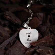 Custom Photo & Text Stainless Steel Engraved Heart Shaped Pendant Necklace, Valentine's Day Gift Stylish,Fall Fashion,Contracted,Simple,Casual,Old Money,Vintage Custom,Personalized,Unique Ideal Gifts For Him Girlfriend,Mom,Family,Friends,Daughter,Her,Boyfriend,Dad,Son,Pets,Grandparents For Anniversaries,For Valentine's Day,For Mother's Day,For Birthdays,For Graduation,For Daily Wear,For Weddings,For Prom,For Father's Day,For Party Valentines