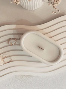 1 hộp đựng đồ trang sức hình bầu dục Khuôn silicon DIY Chậu trồng cây hình chữ nhật Đế nến Khuôn đúc bình hoa bằng nhựa thạch cao Trang trí nhà cửa - trắng - Xem 4