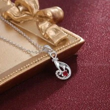 S925 Sterling Silver Diamond Pendant Jewelry Necklace With Cat Design,Custom Name And Birthstone,Diy Valentine's Day/Birthday Day Gift