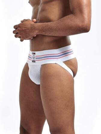  JOCKMAIL 男士针织丁字裤性感内衣运动健身内衣提臀设计 - 一体式