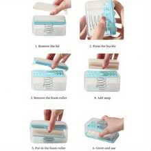 多功能肥皂盒收納架，適用於浴室、淋浴間和廚房 - 彩色 - 查看 3