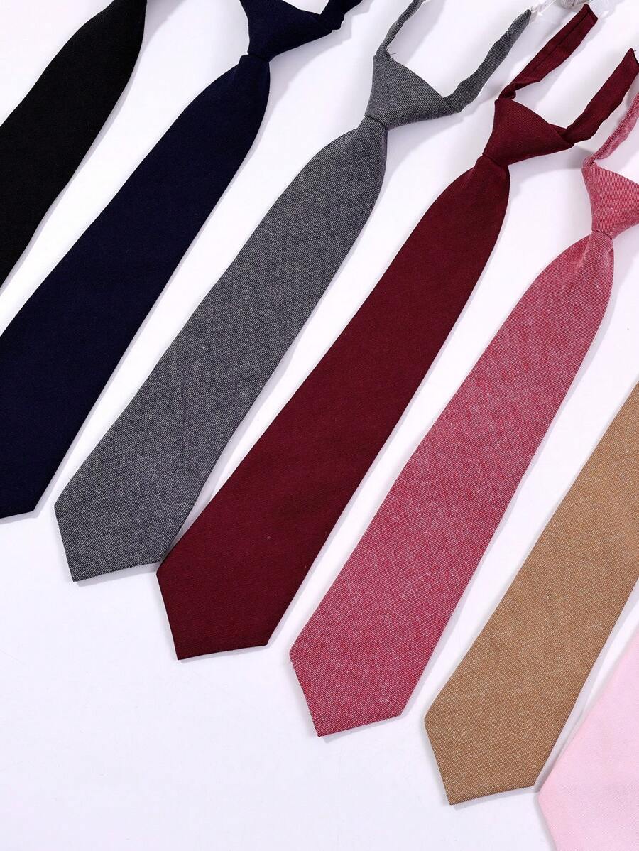 One Short Style Solid Black Necktie For Women, Suitable For Students Accessories Women - Solid Color Tie - View 1