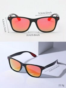POLASUP Kính một tròng, thiết kế cổ điển dành cho du lịch và leo núi, kính lái xe câu cá, màu đỏ, đinh tán đỏ với miếng đệm silicon giảm sốc, phong cách đường phố thời trang, phù hợp cho mọi mùa, unisex, phong cách Steampunk, kính in họa tiết da báo Y2K không gọng, màu sắc cổ điển sang trọng, gọng kính lớn nhiều màu sắc hình vuông hoặc oval, phù hợp cho du lịch, lái xe, câu cá, cắm trại, đạp xe, leo núi, chạy bộ và nhiều dịp khác. - Tròng kính phân cực nhiều lớp màu đỏ gọng đen/phụ kiện màu đỏ - Xem 5