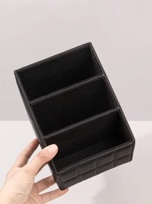 1 Hộp đựng cọ trang điểm PU công suất lớn màu đen, Hộp đựng cọ trang điểm 3 ngăn trang nhã, Hộp đựng cọ trang điểm nhiều tầng, Hộp đựng để bàn chống thấm nước, Hộp đựng bút văn phòng đa chức năng - màu đen - Xem 8