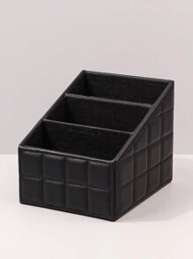 1 Hộp đựng cọ trang điểm PU công suất lớn màu đen, Hộp đựng cọ trang điểm 3 ngăn trang nhã, Hộp đựng cọ trang điểm nhiều tầng, Hộp đựng để bàn chống thấm nước, Hộp đựng bút văn phòng đa chức năng - màu đen - Xem 7