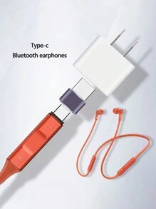 1入組鋁合金USB轉Type C轉換器，適用於智慧手機、電腦、相機的充電和數據傳輸 - 淺灰紫 - 查看 4