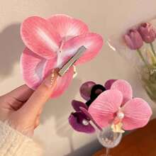 1 件 2024 新款夏威夷波西米亚风女士发夹，人造花材质，非常适合海滩派对发型装饰，波西米亚风爪夹，发卡，学生用品，发饰，头部饰品，女士发饰，发夹 - 彩色 - 查看 6