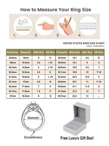 1pc 925 Sterling Silver Enhancer Rings For Women Adjustable Wedding Band For Engagement Ring High Grade Cubic Zirconia Luxury Jewelry Valentines Gift - Silver - View 12