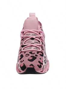 Valentine's Day Women'S Just So So Alphabet Running Lace-Up Shoes Festival Gift Non Slip Athletic Tennis Walking Blade Type Sneakers - 藕粉色 - 查看 5