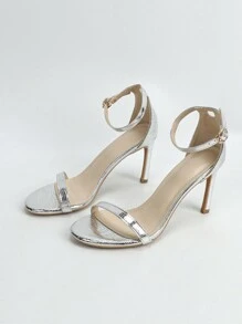 Giày cao gót mũi nhọn màu đen dành cho nữ, thoải mái và đa năng, phù hợp cho việc đi lại hàng ngày và trang phục thường ngày, giúp tôn dáng. - Bạc - Xem 6