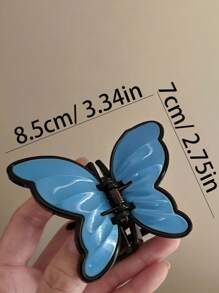 1 chiếc kẹp tóc hình con bướm 3D tinh tế dành cho phụ kiện tóc buộc đuôi ngựa cao hoặc búi tóc của phụ nữ - Xem 4