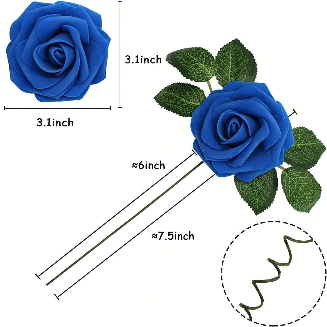 Artificial Flowers 7/12/17/22/27/32pcs Real Looking Ivory Foam Fake