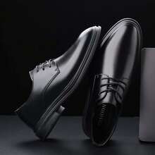 Scarpe formali da uomo nuove arrivate per occasioni d"affari e casual, antiscivolo, traspiranti e morbide, adatte per occasioni formali, riunioni aziendali, matrimoni, posti di lavoro e attività outdoor. - nero - Visualizzare 4